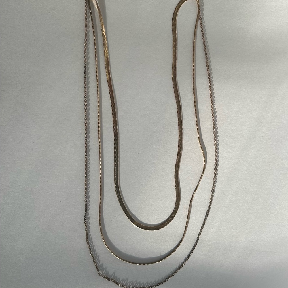 Gold Layered Necklace Set - Women’s Jewelry - Picture 2 of 4